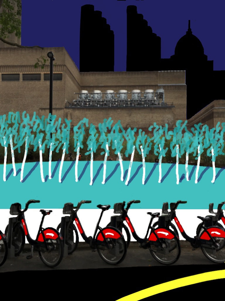 Santander cycles and the new Tate Modern Switch House gardens (2016)